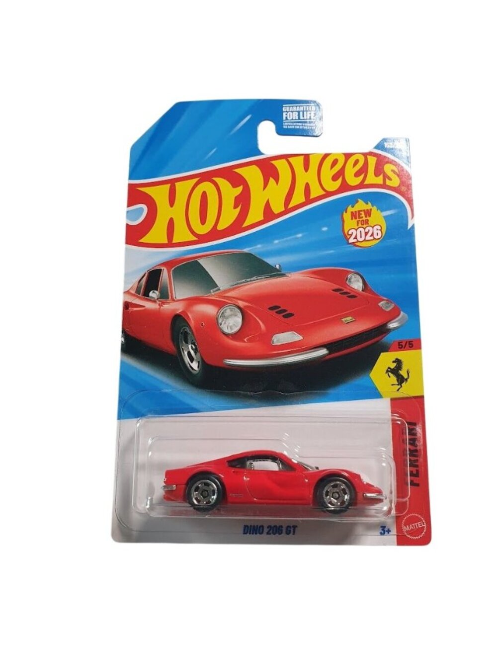 Hot Wheels Dino 206 GT Ferrari Diecast Car Red 2026 Edition 5/5 150/250 Mattel